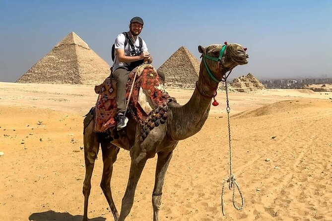Cairo By Big Bus full day From Hurghada (Pyramids-sphinx-Egyptian Museum-Lunch) - Giza Pyramids area: three pyramids plus valley-temple views