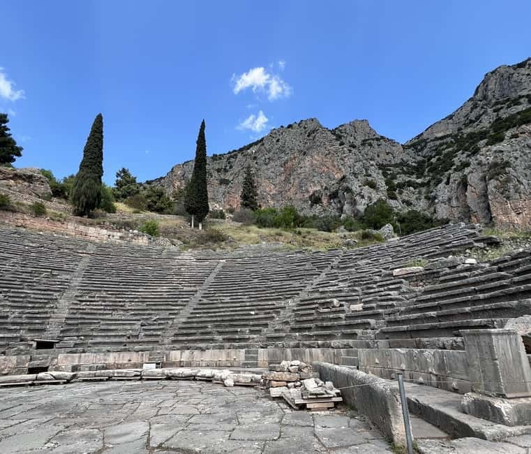 Delphi: Archaeological Site & Museum Ticket with Audio Tours - Treasuries, the stadium view, and Kastalia Spring