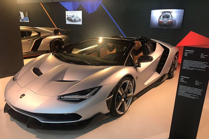 Ferrari Lamborghini Pagani Factories and Museums - Tour from Bologna - Sant’Agata Bolognese for Lamborghini: Urus production, classic supercars, and street driving