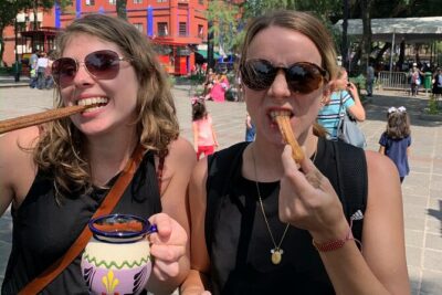 Frida Kahlo VIP [Museum Tickets Included] Walk, Markets & Churros - Plaza de la Conchita: church shade, cobblestones, and the quiet Frida feel