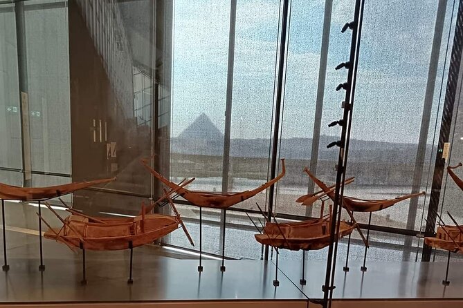 Grand Egyptian Museum, Grand staircase, New Galleries, and lunch. - Stop 1: Grand Egyptian Museum courtyard sights before the main halls