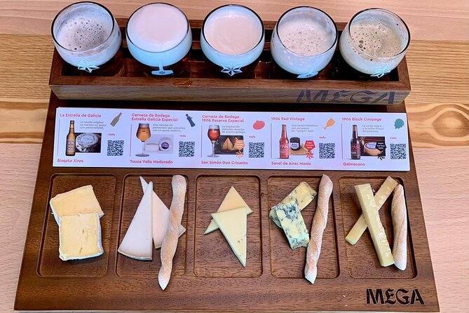 Guided Visit to the Estrella Galicia Museum with Cheese Pairing - The cheese + beer pairing table: 5 and 5, built for flavor matches