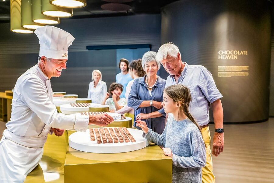 Lindt Home of Chocolate Museum Entry Ticket - The entrance hall wow moment: the 9-meter chocolate fountain