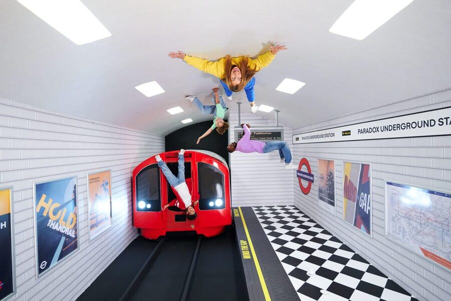 London: Paradox Museum Entry Ticket - 6) Tube-station illusions: ceiling gravity and the walking-physics test