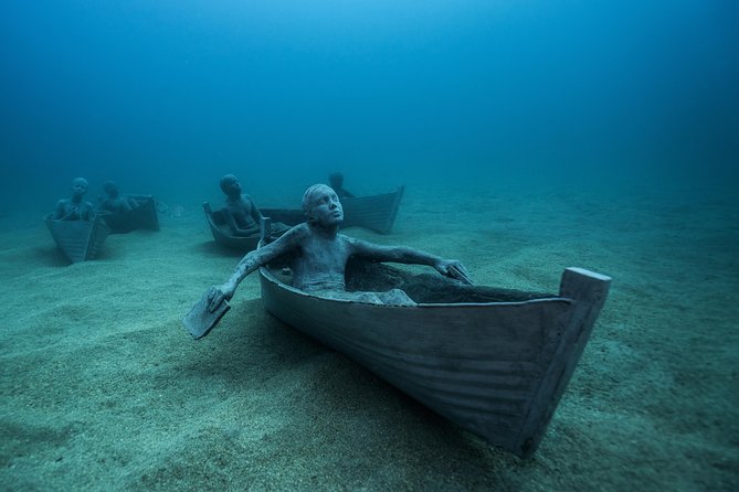 Museo Atlantico for non-certified divers - Getting to the museum: the boat ride is part of the experience