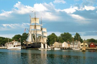 Mystic Seaport Museum Adventure - Charles W. Morgan and the working shipyard perspective