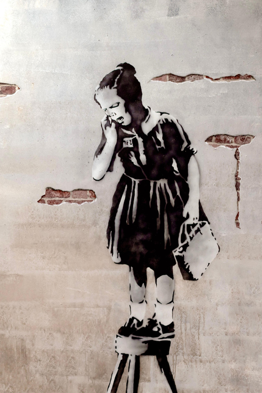 NYC: Entry Ticket To The Banksy Museum - How the Museum Explains the Works: videos, animations, and disappeared art