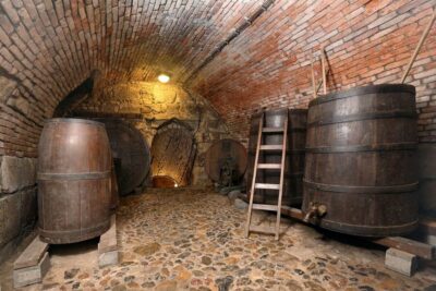 Pilsen: Brewery Museum Entrance with a Glass of Beer - Medieval beer rituals: drinking through a reed and hidden cellars