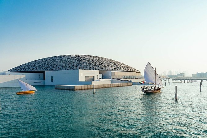 Private Abu Dhabi Sheikh zayed mosque with Louver Museum & Emirates Place Tea - Emirates Palace Mandarin Oriental: Coffee or Tea With a Palace-Setting Finish