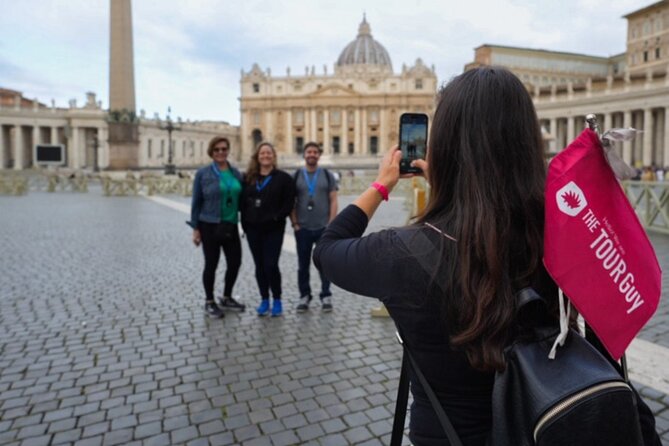 Rome in a Day Group Tour with Vatican Museums and Colosseum - St. Peter’s Basilica area: impressive exterior, not full entry